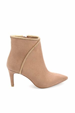Bambi Vizon Süet  Kadın Bot & Bootie K02226111202