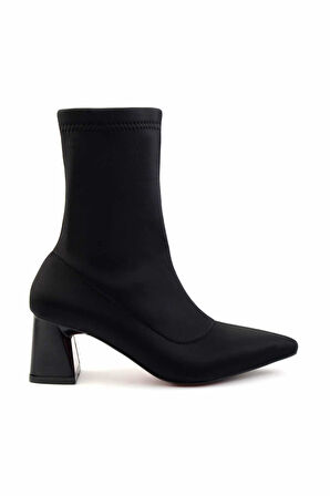 Siyah Streç  Kadın Bot & Bootie K02231420217
