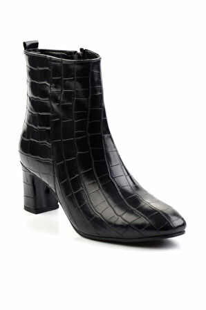 Siyah Kroko  Kadın Bot & Bootie K02246551511