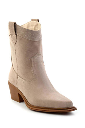 Vizon Süet Hakiki Deri Kadın Bot & Bootie K02274325002