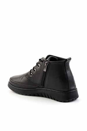 Siyah Hakiki Deri Kadın Bot & Bootie K02331800903