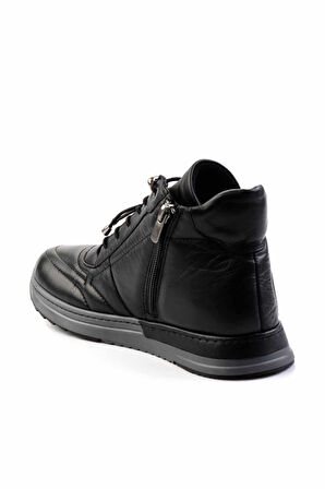 Siyah Hakiki Deri Kadın Bot & Bootie K02331802003