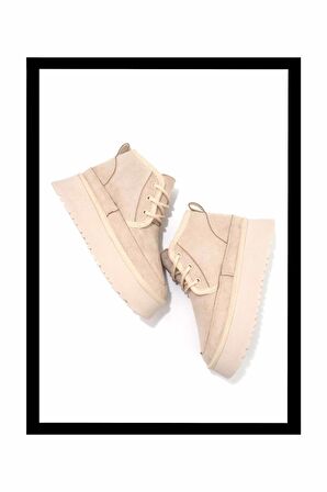 Bej Süet  Kadın Bot & Bootie K02394012202