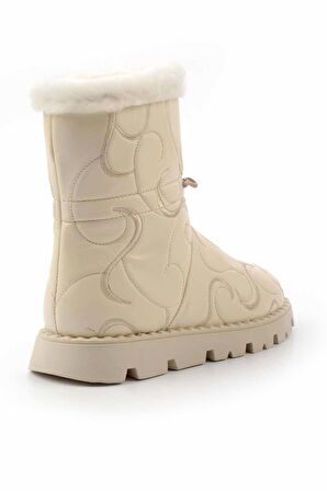 Bej Hakiki Deri Kadın Bot & Bootie K02410060203