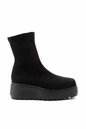 Siyah Streç  Kadın Bot & Bootie K02415015117