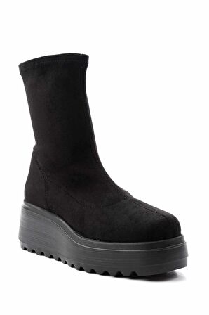 Siyah Streç  Kadın Bot & Bootie K02415015117