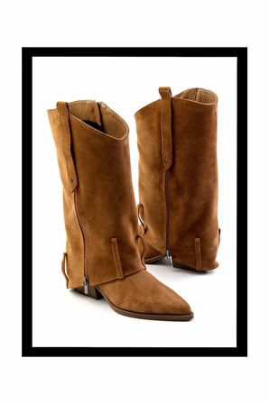 Camel Süet Hakiki Deri Kadın Bot & Bootie K02415016002