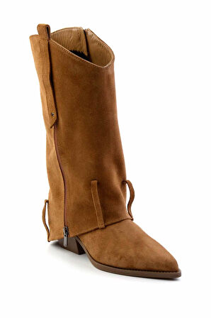 Camel Süet Hakiki Deri Kadın Bot & Bootie K02415016002
