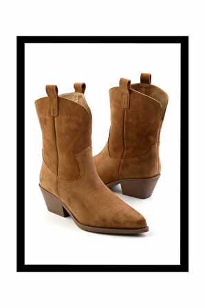 Camel Süet Hakiki Deri Kadın Bot & Bootie K02415017502