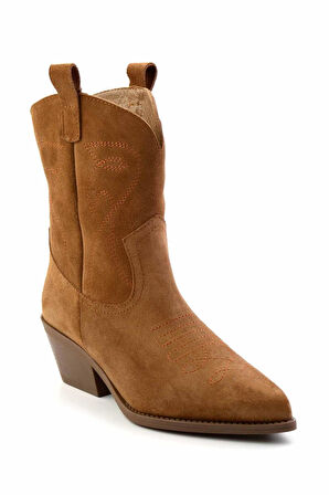 Camel Süet Hakiki Deri Kadın Bot & Bootie K02415017502