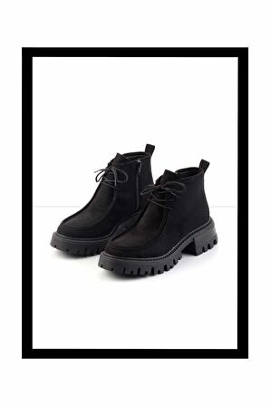 Siyah Süet  Kadın Bot & Bootie K02429156102