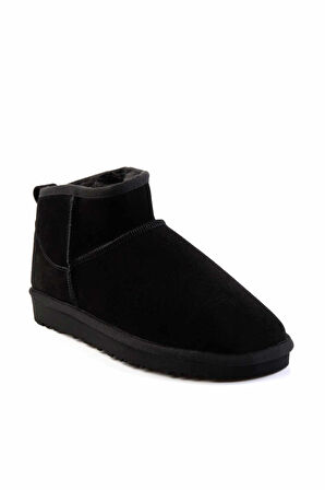 Siyah Süet Hakiki Deri Kadın Bot & Bootie K02422008002
