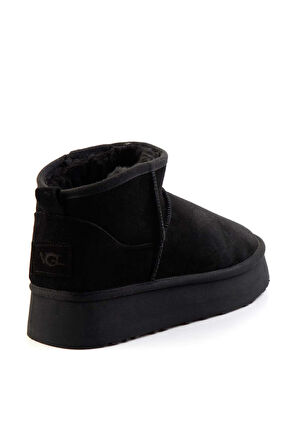 Siyah Süet Hakiki Deri Kadın Bot & Bootie K02422009002