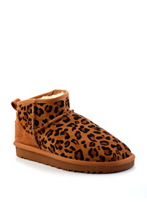 Taba Leopar Leather Kadın Bot & Bootie K02422008001