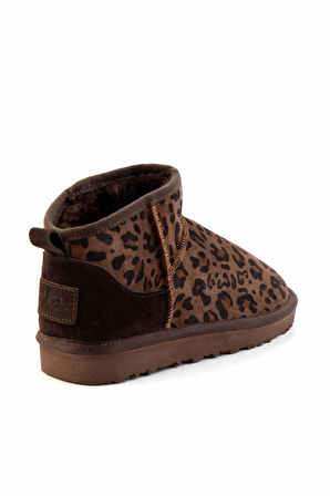 Kahve Leopar Leather Kadın Bot & Bootie K02422008001