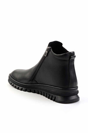 Siyah Hakiki Deri Kadın Bot & Bootie K02465083003