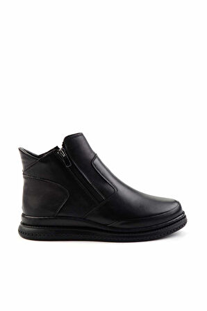 Siyah Hakiki Deri Kadın Bot & Bootie K02462040203