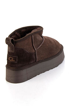 Kahve Hakiki Deri Kadın Bot & Bootie K02502020702