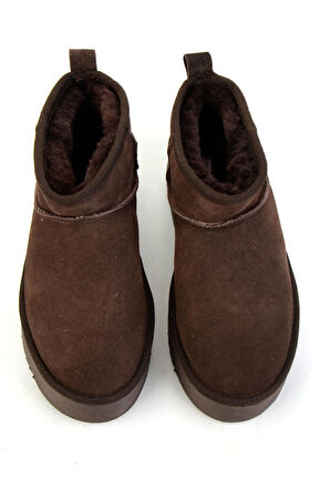 Kahve Hakiki Deri Kadın Bot & Bootie K02502020702