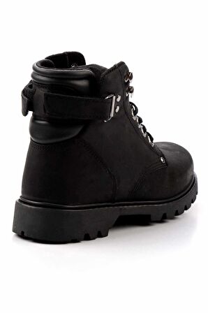 Siyah Hakiki Deri Kadın Bot & Bootie K02513190403