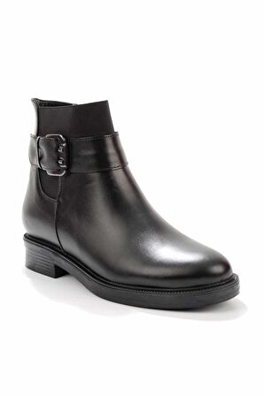 Bambi Siyah Hakiki Deri Kadın Bot & Bootie K02531206403