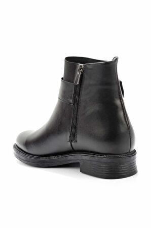 Bambi Siyah Hakiki Deri Kadın Bot & Bootie K02531206403
