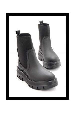 Siyah  Kadın Bot & Bootie K02538561309