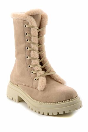 Bambi Bej Süet  Kadın Bot & Bootie K02534500002