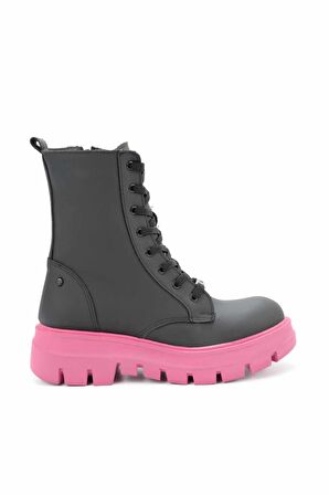 Bambi Mat Siyah Fusya  Kadın Bot & Bootie K02538014409