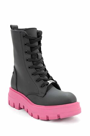 Bambi Mat Siyah Fusya  Kadın Bot & Bootie K02538014409