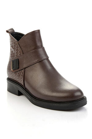Kahve Kahve Hakiki Deri Kadın Bot & Bootie K02531270003