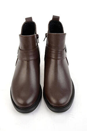Kahve Kahve Hakiki Deri Kadın Bot & Bootie K02531270003