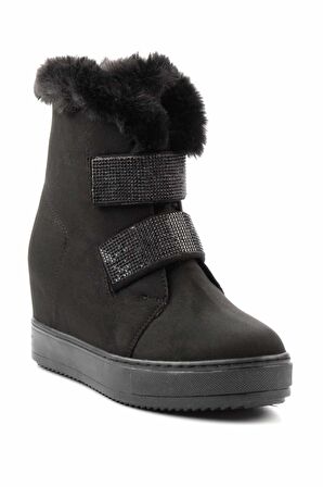Siyah Süet  Kadın Bot & Bootie K02566041502