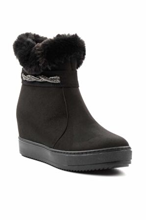 Siyah Süet  Kadın Bot & Bootie K02566043502