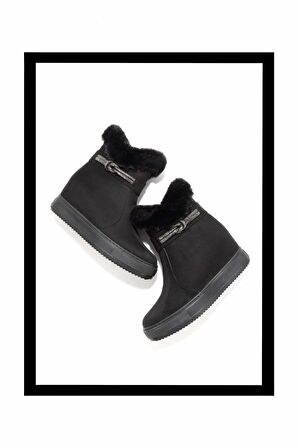 Siyah Süet  Kadın Bot & Bootie K02566044002