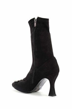 Bambi Siyah Süet  Kadın Bot & Bootie K02575211602