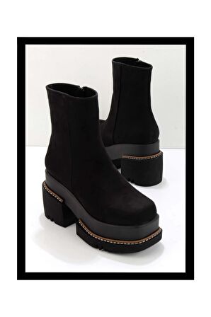 Siyah Süet  Kadın Bot & Bootie K02575211902