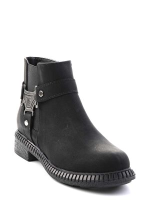 Bambi Siyah Nubuk  Kadın Bot & Bootie K02578040301