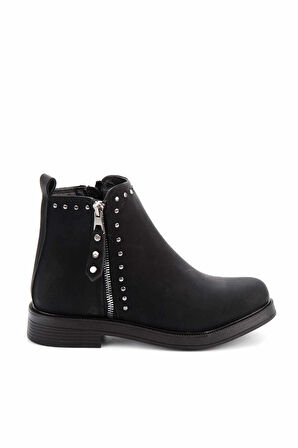 Siyah Nubuk  Kadın Bot & Bootie K02578300401