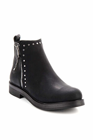 Siyah Nubuk  Kadın Bot & Bootie K02578300401