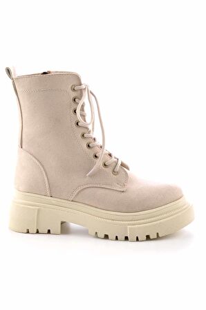 Bambi Bej Süet  Kadın Bot & Bootie K02578001002