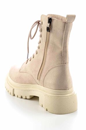 Bambi Bej Süet  Kadın Bot & Bootie K02578001002