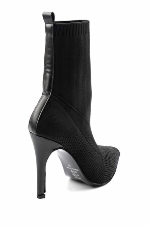 Bambi Siyah Triko  Kadın Bot & Bootie K02575333382