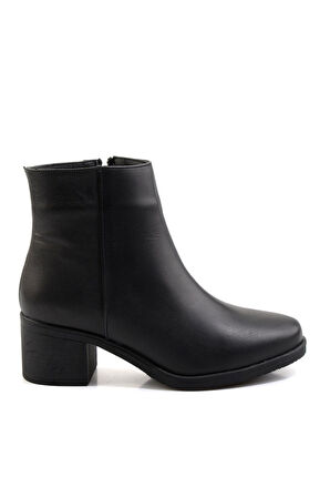 Siyah Hakiki Deri Kadın Bot & Bootie K02586082503