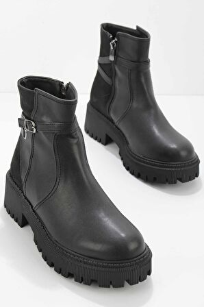 Bambi Siyah Siyah Süet  Kadın Bot & Bootie K02586211509