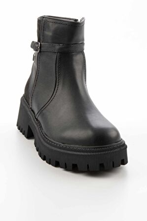 Bambi Siyah Siyah Süet  Kadın Bot & Bootie K02586211509
