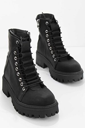 Bambi Siyah Nubuk  Kadın Bot & Bootie K02586201301