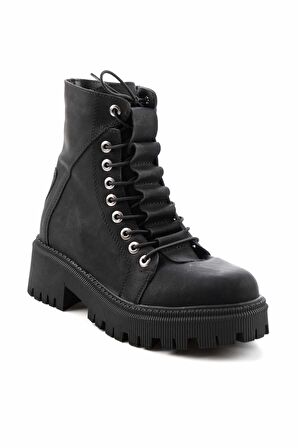 Bambi Siyah Nubuk  Kadın Bot & Bootie K02586201301