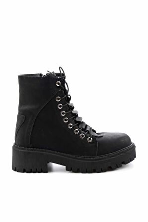Bambi Siyah Nubuk  Kadın Bot & Bootie K02586201301
