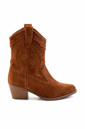 Taba Süet Hakiki Deri Kadın Bot & Bootie K02586888902